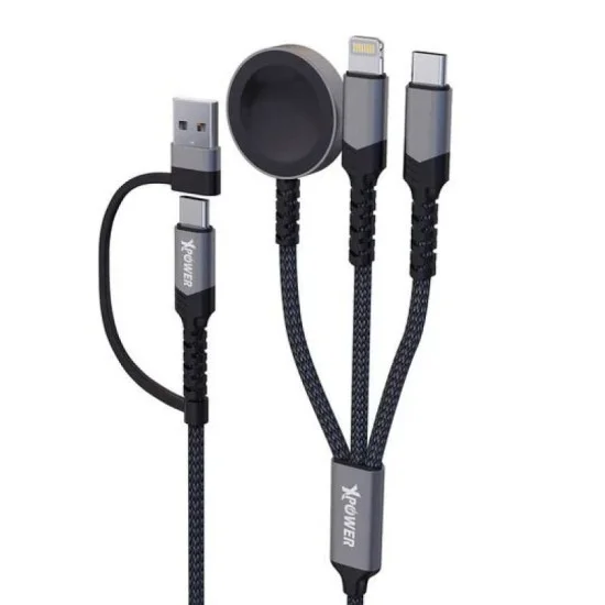 Xpower 60W 6In1 Cable For Phone & Watch - Black